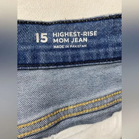 Arizona Highest-Rise Mom Jeans Size 15 - Picture 6 of 9